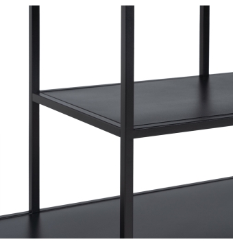 Estantería Vento - 120 x 32 x 55 cm - Negro Acero
