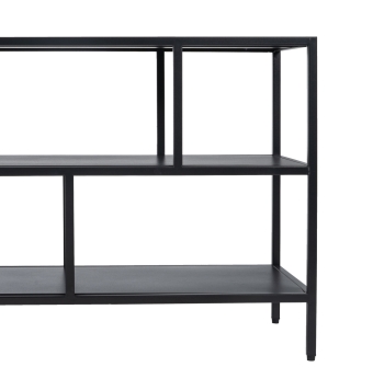 Estantería Vento - 120 x 32 x 55 cm - Negro Acero