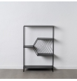 Estantería Vento - 80 x 35 x 120 cm - Negro Metal